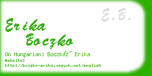 erika boczko business card